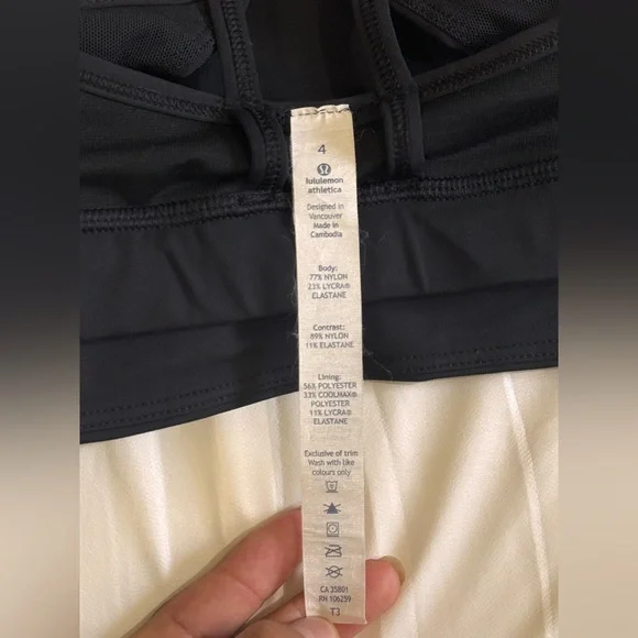 Lululemon Athletica Black Sports Bra with Racerback Design - Picture 2 of 11